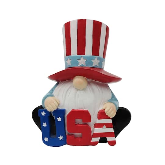 Red, White & Blue 5.75" Patriotic Sitting Gnome Tabletop Décor by Celebrate It™